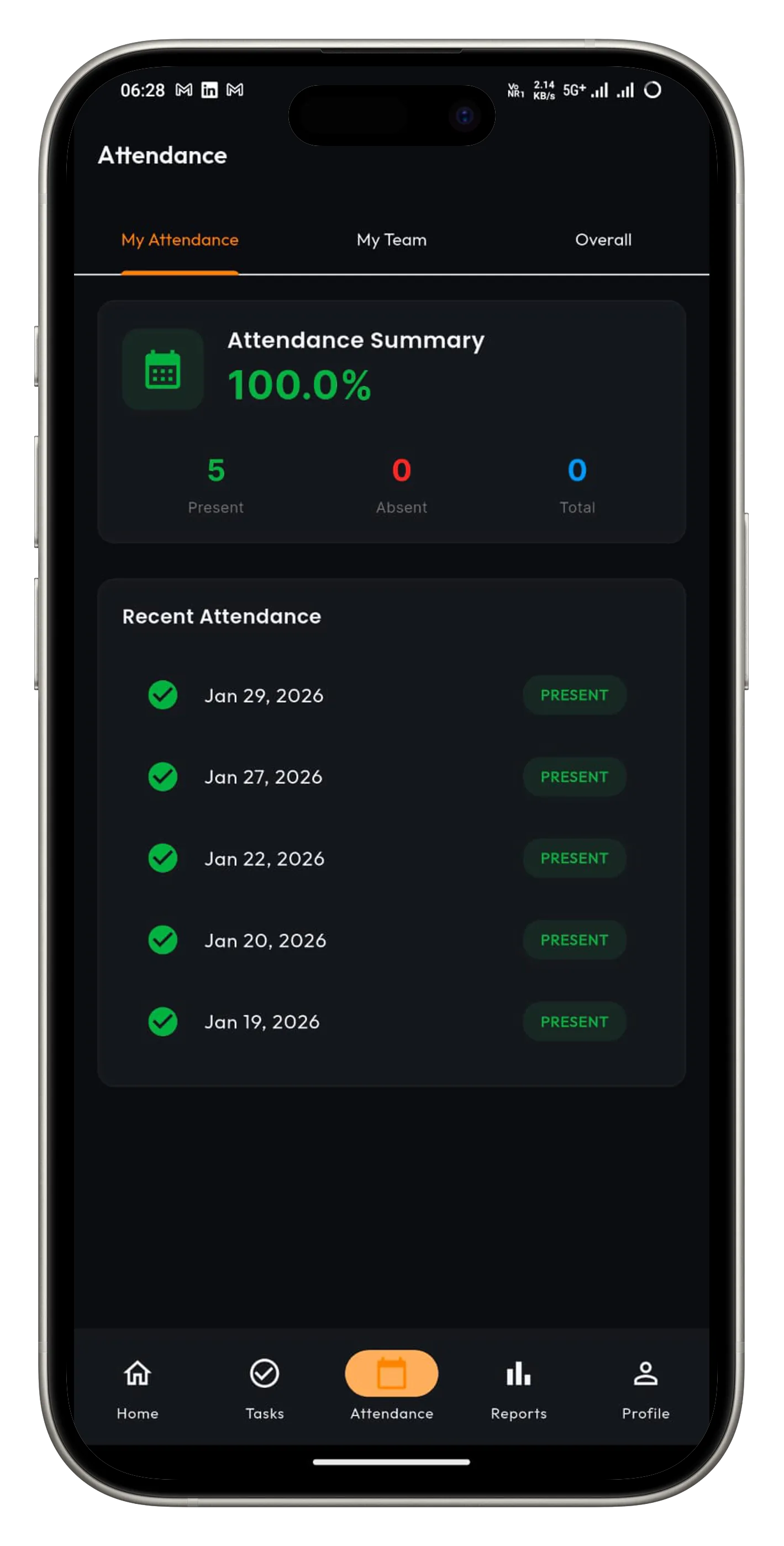 Attendance Interface