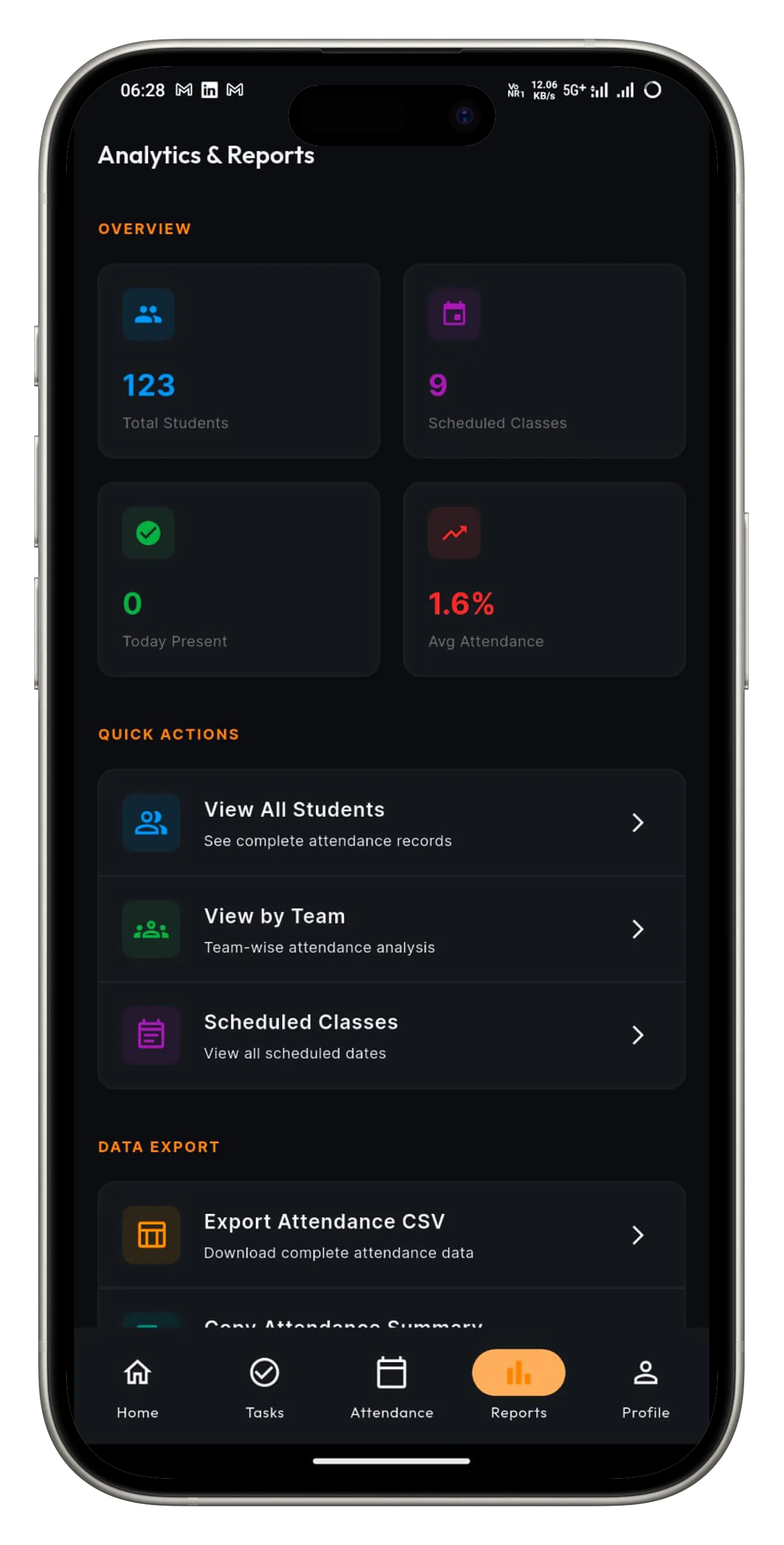 Reports and Analytics